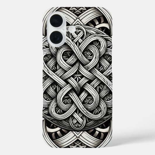 Detaillierte Angaben Knoten Schwarz-Weißer keltisc Case-Mate iPhone Hülle (Rückseite)