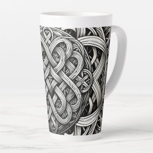 Detaillierte Angaben Knoten Schwarz-Weißer keltisc Milchtasse (Rechte Ecke)