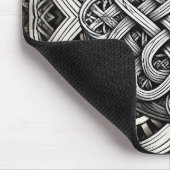 Detaillierte Angaben Knoten Schwarz-Weißer keltisc Mousepad (Ecke)