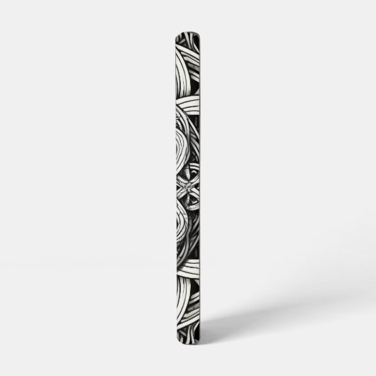 Detaillierte Angaben Knoten Schwarz-Weißer keltisc Samsung Galaxy Hülle (Linke Seite)