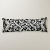 Detaillierte Angaben Knoten Schwarz-Weißer keltisc Seitenschläferkissen (Rückseite)