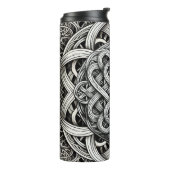 Detaillierte Angaben Knoten Schwarz-Weißer keltisc Thermosbecher (Nach links gedreht)