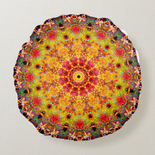 Detaillierte Angaben zu Mandala Art Abstrakt Rundes Kissen