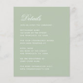 Detaillierte Angaben zur Hochzeitsstimmung Grüne E (Vorderseite)