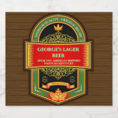 Detaillierte Anpassung der Zuhause Bierflaschenetikett (Einzelnes Label)