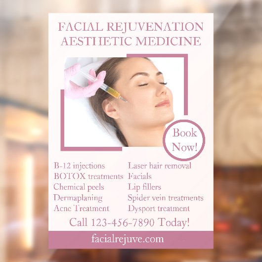 Detaillierte Anpassung von Botox-Gesichtspunkten z Fensteraufkleber (Blatt 2)