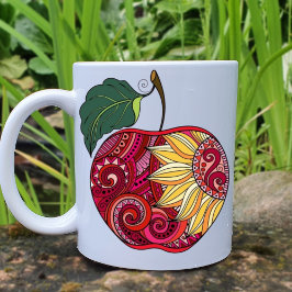 Detaillierte Apfelkunst-Tasse Kaffeetasse