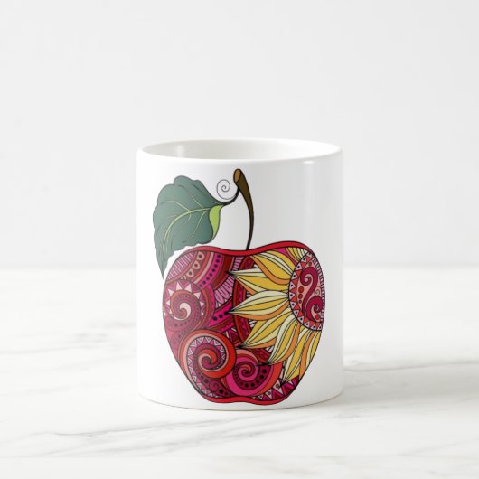 Detaillierte Apfelkunst-Tasse Kaffeetasse (Mittel)