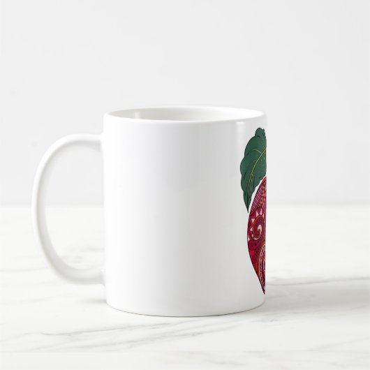Detaillierte Apfelkunst-Tasse Kaffeetasse (Links)