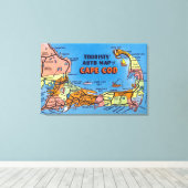 Detaillierte Auto-Karte von Cape Cod Leinwanddruck (Insitu (Holzboden))
