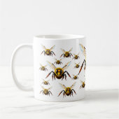 Detaillierte Bienen-Illustrationssammlung Kaffeetasse (Links)