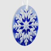 Detaillierte Blaue Schneeflocke Ornament (Vorderseite)