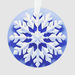 Detaillierte blaue Schneeflocke Ornament