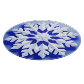 Detaillierte Blaue Schneeflocke Schneidebrett (Ecke)