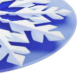 Detaillierte Blaue Schneeflocke Schneidebrett (Ecke)