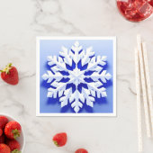 Detaillierte Blaue Schneeflocke Serviette (Beispiel)