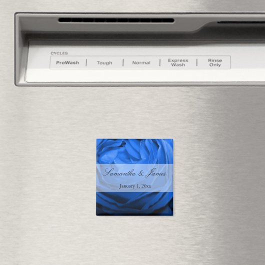 Detaillierte Blue Rose Personal Wedding Magnet (In Situ (Geschirrspüler))