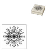 Detaillierte Briefmarke von Snowflake Winterkunst Gummistempel (Stempel)