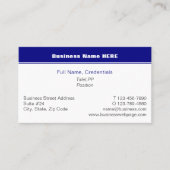 Detaillierte Business und Corporate Navy Blue, Whi Visitenkarte (Vorderseite)