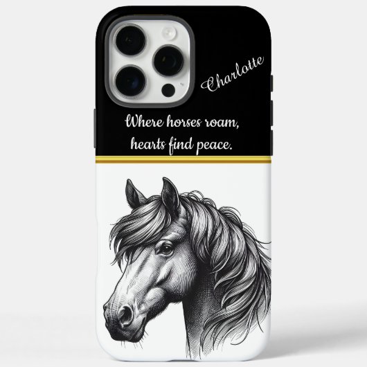 Detaillierte Darstellung eines majestätischen Pfer Case-Mate iPhone Hülle (Rückseite)