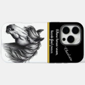 Detaillierte Darstellung eines majestätischen Pfer Case-Mate iPhone Hülle (Rückseite (Horizontal))