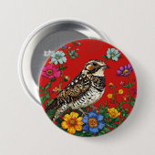 Detaillierte Darstellung eines Thrush Bird Button (Vorne & Hinten)