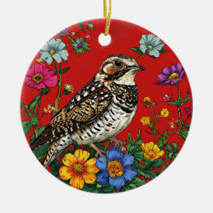 Detaillierte Darstellung eines Thrush Bird Keramik Ornament
