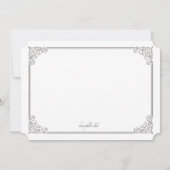 Detaillierte Ecken Foto Taufe Einladung (Rückseite)