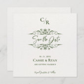 Detaillierte Entwurfsmonogramm-Hochzeit speichern (Vorne/Hinten)