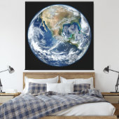 Detaillierte Erde | Blauer Marmor Leinwanddruck (Insitu (Schlafzimmer))