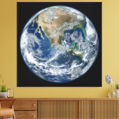 Detaillierte Erde | Blauer Marmor Leinwanddruck (Insitu (Wohnzimmer))