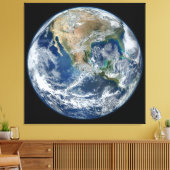 Detaillierte Erde | Blauer Marmor Leinwanddruck (Insitu (Wohnzimmer))