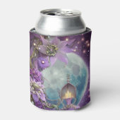 Detaillierte Fantasy Lila Moon Blume Dosenkühler (Kanne Vorderseite)