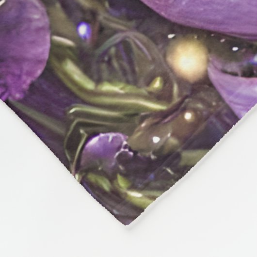 Detaillierte Fantasy Lila Moon Blume Fleecedecke (Ecke)