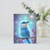 Detaillierte Fantasy Niedlich Kawaii Babyvogel Postkarte (Stehend Vorderseite)