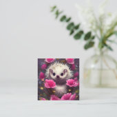 Detaillierte Fantasy Niedlich Kawaii Valentine Ige Quadratische Visitenkarte (Stehend Vorderseite)