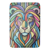 Detaillierte farbige Löwenspitze Badematte (Vorderseite Vertikal)