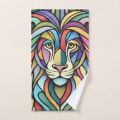 Detaillierte farbige Löwenspitze Badhandtuch Set (Handtuch)