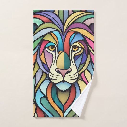 Detaillierte farbige Löwenspitze Badhandtuch Set (Handtuch)