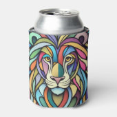 Detaillierte farbige Löwenspitze Dosenkühler (Kanne Vorderseite)
