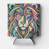 Detaillierte farbige Löwenspitze Dosenkühler (Vorderseite)