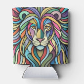 Detaillierte farbige Löwenspitze Dosenkühler (Rückseite)