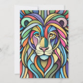 Detaillierte farbige Löwenspitze Feiertagskarte (Vorderseite)