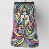 Detaillierte farbige Löwenspitze Golf Headcover (Rotieren 90)