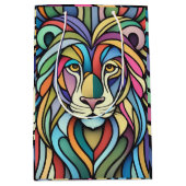 Detaillierte farbige Löwenspitze Mittlere Geschenktüte (Vorderseite)