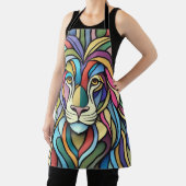 Detaillierte farbige Löwenspitze Schürze (InSitu)