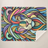 Detaillierte farbige Löwenspitze Sherpadecke (Vorderseite (Horizontal))