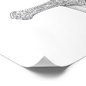 Detaillierte Färbung von Ritterhandschuh und Schwe Poster (Ecke)