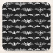 Detaillierte Fledermäuse Art Illustrationen Muster Rechteckiger Pappuntersetzer (Vorderseite)