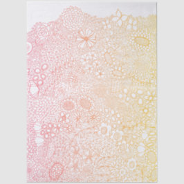 Detaillierte Gartenszene Künstler Birthday Coral P Seidenpapier